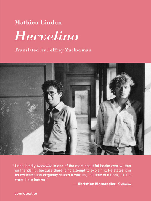 Title details for Hervelino by Mathieu Lindon - Available